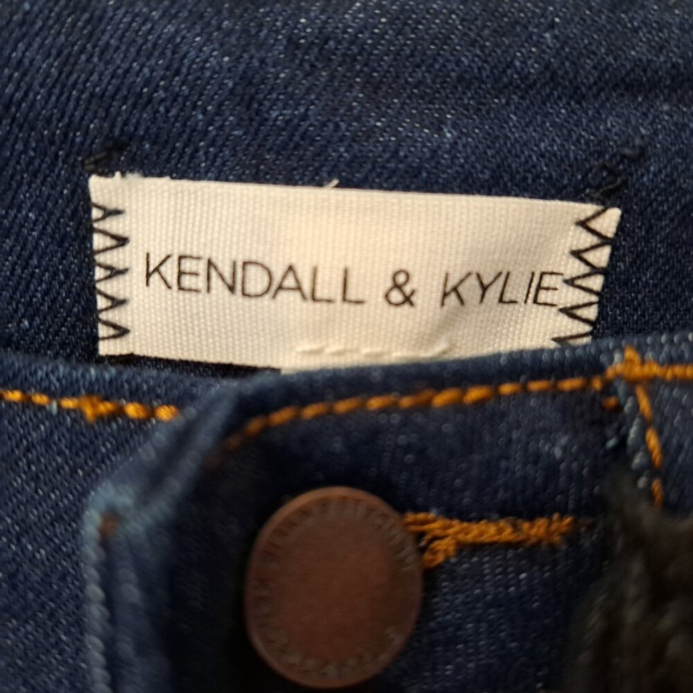 Kendall & Kylie Kompact Mid-Rise Juniors Skinny Jeans Dark Blue Size 1/2… - Picture 6 of 14
